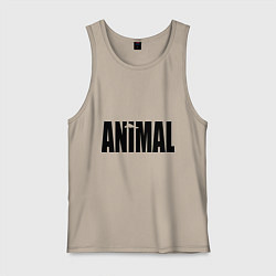 Майка мужская хлопок Animal, цвет: миндальный