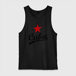 Майка мужская хлопок Cuba Star, цвет: черный