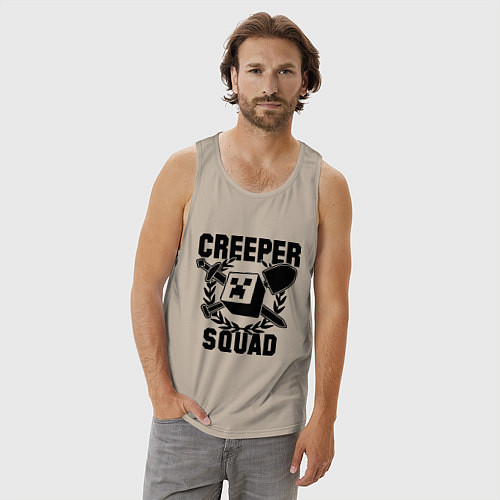 Мужская майка Creeper Squad / Миндальный – фото 3