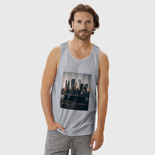 Мужская майка Moscow City / Меланж – фото 3