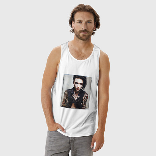 Мужская майка Энди Бирсак / Белый – фото 3