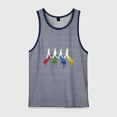 Мужская майка Beatles Color / Синяя тельняшка – фото 1