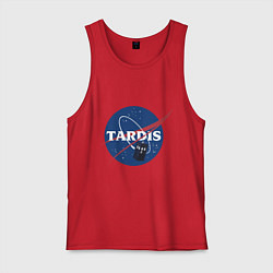 Майка мужская хлопок Tardis NASA, цвет: красный