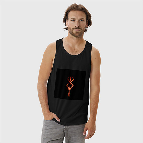 Мужская майка Берсерк Клеймо символ / Черный – фото 3