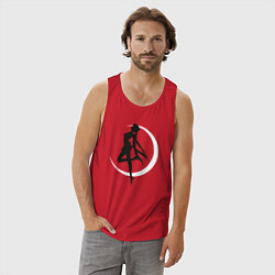 Майка мужская хлопок Луна, цвет: красный — фото 2