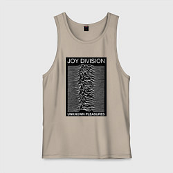 Майка мужская хлопок Joy Division: Unknown Pleasures, цвет: миндальный