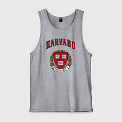 Майка мужская хлопок Harvard university, цвет: меланж