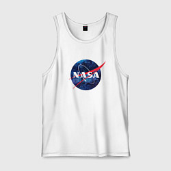 Майка мужская хлопок NASA: Cosmic Logo, цвет: белый
