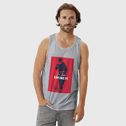 Майка мужская хлопок Slim Shady: Eminem, цвет: меланж — фото 2
