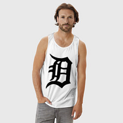 Майка мужская хлопок Detroit Tigers, цвет: белый — фото 2