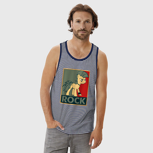 Мужская майка Rock Pony / Синяя тельняшка – фото 3