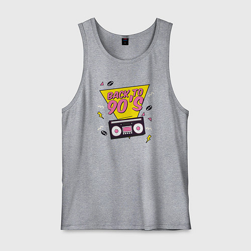 Мужская майка Back to 90s / Меланж – фото 1