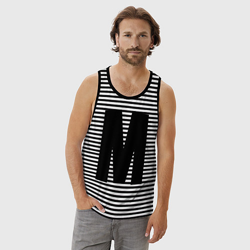 Мужская майка Мы(М) / Черная тельняшка – фото 3