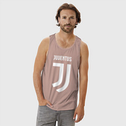 Майка мужская хлопок FC Juventus, цвет: пыльно-розовый — фото 2