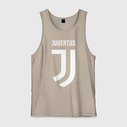 Майка мужская хлопок FC Juventus, цвет: миндальный
