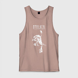 Майка мужская хлопок STALKER: Shadow of Chernobyl, цвет: пыльно-розовый