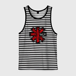 Майка мужская хлопок Red Hot Chili Peppers, цвет: черная тельняшка