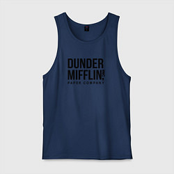Майка мужская хлопок Dunder Mifflin, цвет: тёмно-синий