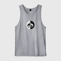 Майка мужская хлопок Street Workout Инь Янь, цвет: меланж