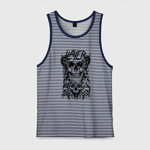 Мужская майка Slayer Skulls / Синяя тельняшка – фото 1