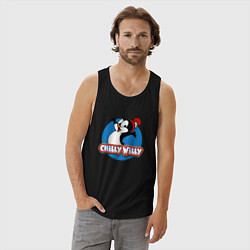 Майка мужская хлопок Chilly Willy, цвет: черный — фото 2