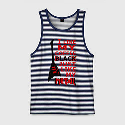Майка мужская хлопок Mindless Self Indulgence - Coffee black, цвет: синяя тельняшка