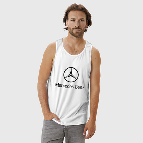 Мужская майка Logo Mercedes-Benz / Белый – фото 3