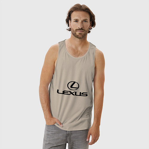 Мужская майка Lexus logo / Миндальный – фото 3