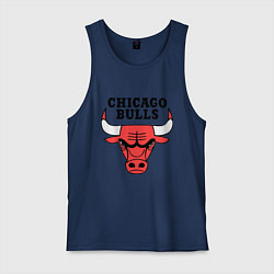 Майка мужская хлопок Chicago Bulls, цвет: тёмно-синий