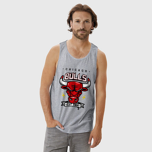 Мужская майка Chicago Bulls est. 1966 / Меланж – фото 3