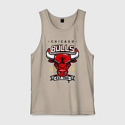 Майка мужская хлопок Chicago Bulls est. 1966, цвет: миндальный