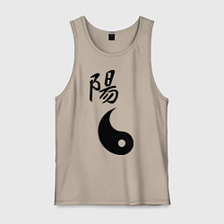 Майка мужская хлопок Ян парная, цвет: миндальный