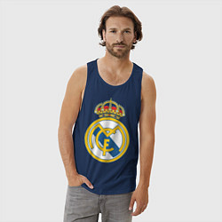 Майка мужская хлопок Real Madrid FC, цвет: тёмно-синий — фото 2