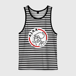 Майка мужская хлопок Ajax FC, цвет: черная тельняшка