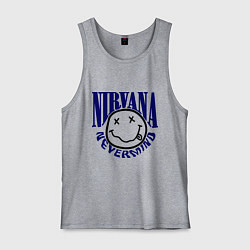 Майка мужская хлопок Nevermind Nirvana, цвет: меланж