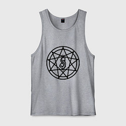 Майка мужская хлопок Slipknot Pentagram, цвет: меланж