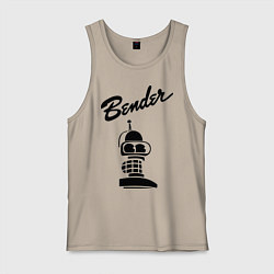 Майка мужская хлопок Bender monochrome, цвет: миндальный