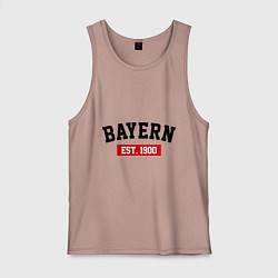 Майка мужская хлопок FC Bayern Est. 1900, цвет: пыльно-розовый