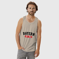 Майка мужская хлопок FC Bayern Est. 1900, цвет: миндальный — фото 2