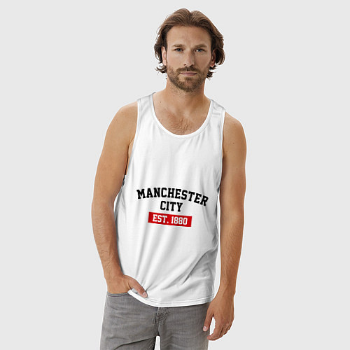 Мужская майка FC Manchester City Est. 1880 / Белый – фото 3