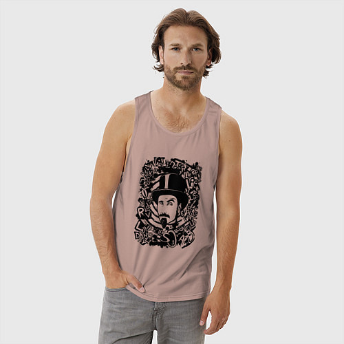 Мужская майка System of a Down / Пыльно-розовый – фото 3