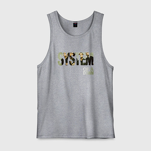 Мужская майка System of a Down / Меланж – фото 1