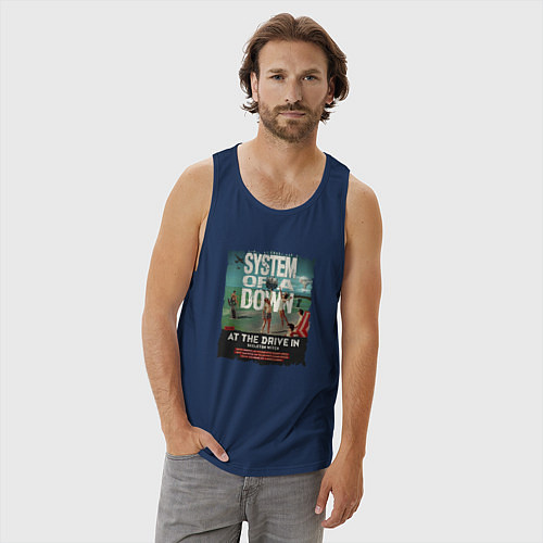 Мужская майка System of a Down / Тёмно-синий – фото 3