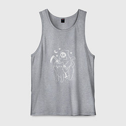 Майка мужская хлопок Cat Got Your Soul, цвет: меланж