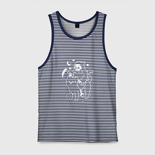 Мужская майка Cat Got Your Soul / Синяя тельняшка – фото 1