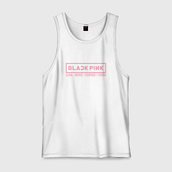 Майка мужская хлопок Black Pink: Girls, цвет: белый