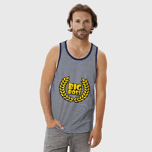 Мужская майка Big Boss Лавры / Синяя тельняшка – фото 3