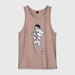 Майка мужская хлопок Tony Ferguson art, цвет: пыльно-розовый