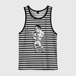 Майка мужская хлопок Tony Ferguson art, цвет: черная тельняшка