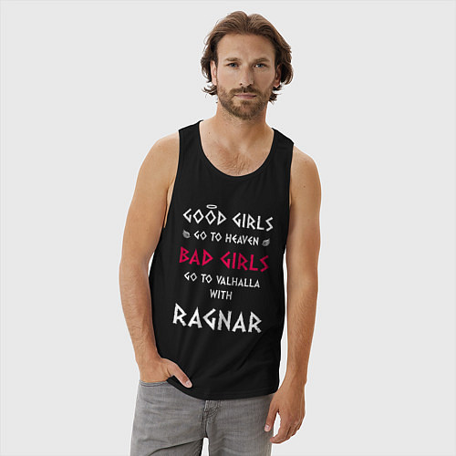 Мужская майка Go to walhalla / Черный – фото 3